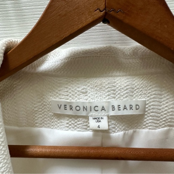 Veronica Beard White Sleeveless Blazer Vest long top jacket 4 - Picture 3 of 8